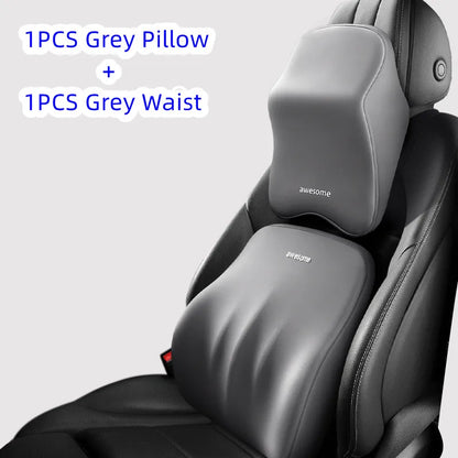 Appui-tête de soutien lombaire pour voiture, oreiller lombaire en mousse à mémoire de forme, oreiller universel doux pour le cou, coussin de siège de voiture