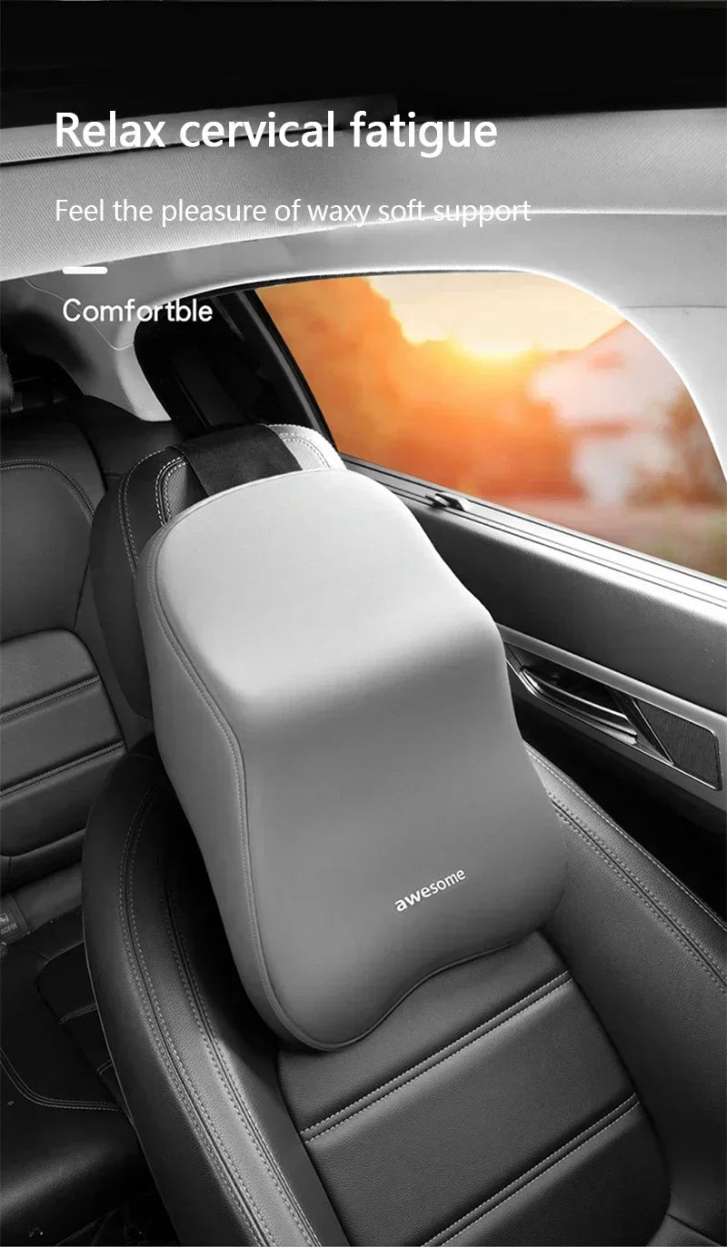 Nouvel appui-tête de voiture avec support lombaire, coussin en mousse à mémoire de forme pour le cou et protection des épaules pour un confort amélioré