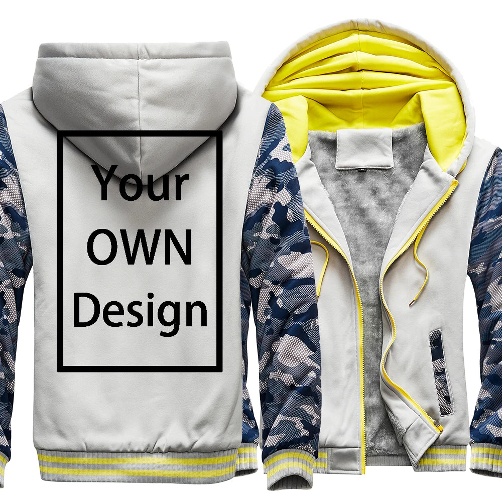 Votre propre Design marque Logo/image personnalisé hommes femmes bricolage hiver épais sweat à capuche décontracté vêtements à capuche 24 couleurs manteau ample