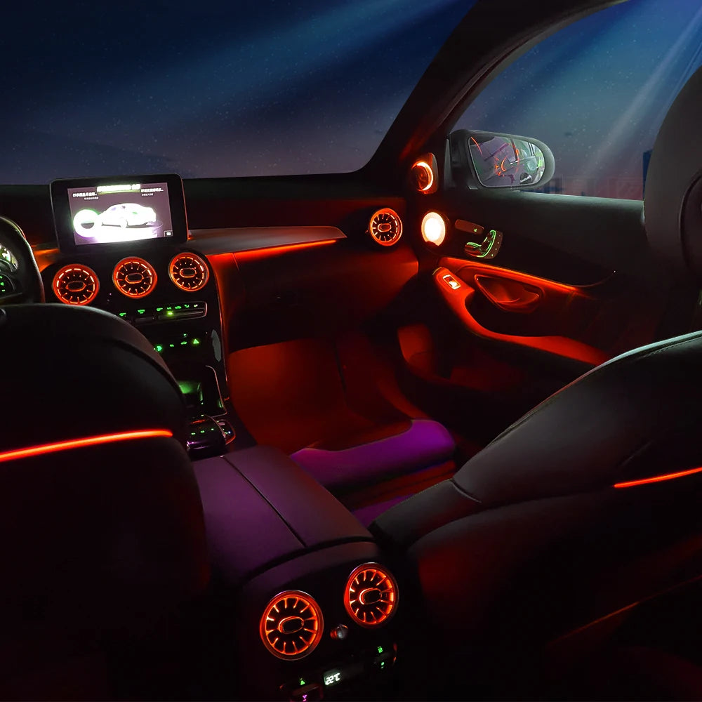 Lumières d'ambiance LED 3/64 couleurs, pour Mercedes Benz W205 X253 classe C GLC coupé C43 C63s, Instrument intérieur, lampe décorative, rénovation