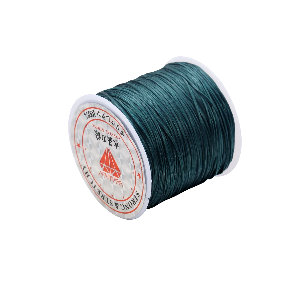 Fil élastique rond en cristal, 10 mètres, 0.7mm, cordon extensible en caoutchouc et Nylon pour la fabrication de bijoux, Bracelet de perles