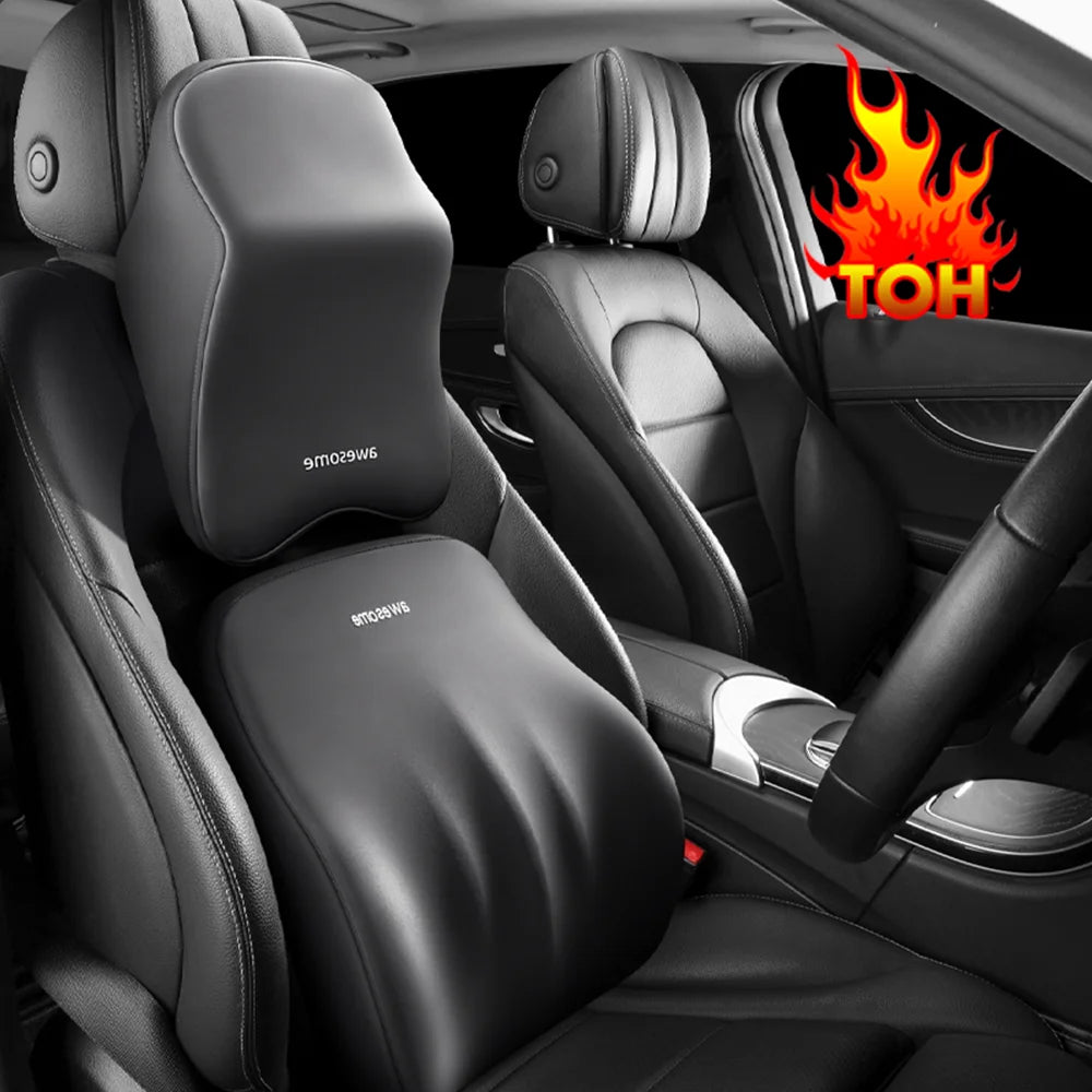 Appui-tête de soutien lombaire pour voiture, oreiller lombaire en mousse à mémoire de forme, oreiller universel doux pour le cou, coussin de siège de voiture