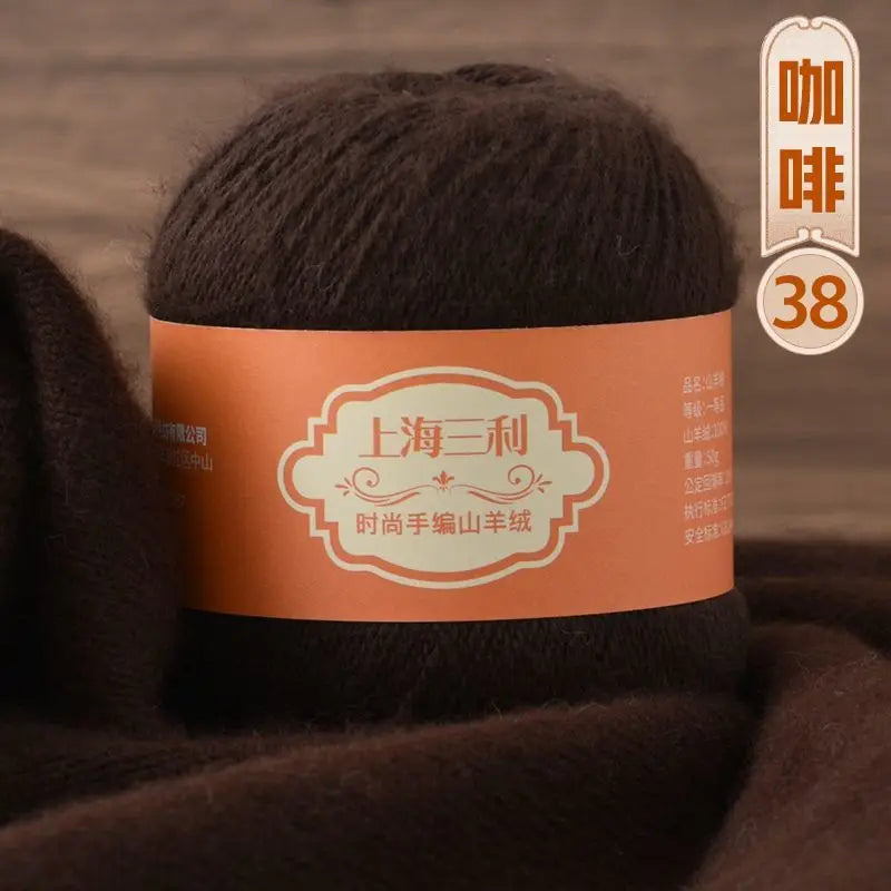 Fil de cachemire mongol chaud 100 g/ensemble, 3 plis, pour pull, gants, Crochet, écharpe à tricoter, fil de laine, doux pour la peau, uni, 100%