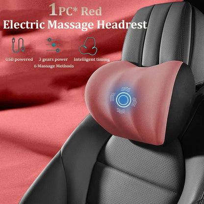 Coussin de dossier électrique pour siège de voiture, massage, sauna, soutien lombaire, vibration de la taille, oreiller cervical, accessoires intérieurs