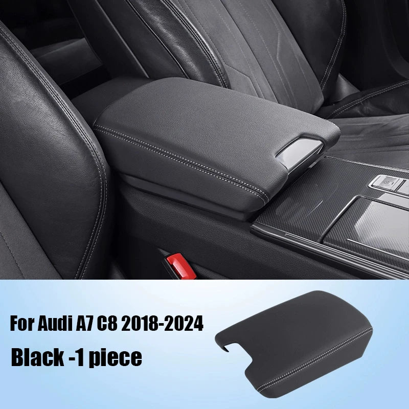 Boîte d'accoudoir de voiture, plaque de couverture décorative, pièces de modification intérieure, pour Audi A6 C8 A7 C8 2018 2019 2020 2021 2022 2023 2024