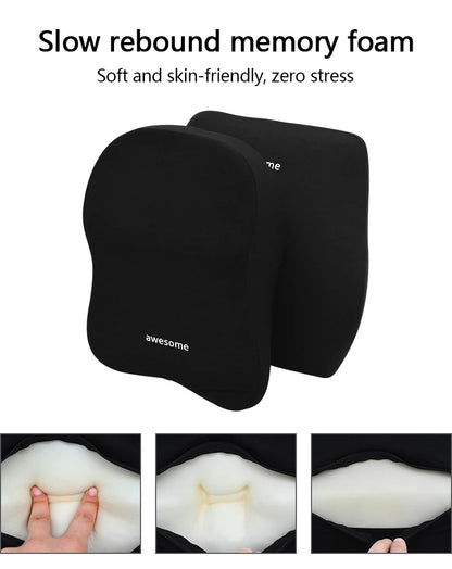 Appui-tête de soutien lombaire pour voiture, oreiller lombaire en mousse à mémoire de forme, oreiller universel doux pour le cou, coussin de siège de voiture