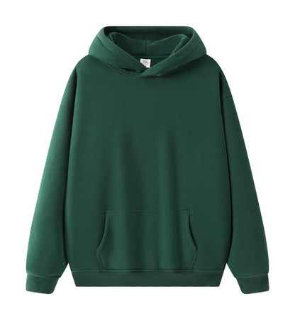 Bricolage LOGO personnalisé Image 17 + couleurs 400GSM chaud hommes surdimensionné goutte épaule sweats à capuche couleur unie mâle hiver avec sweat à capuche en polaire