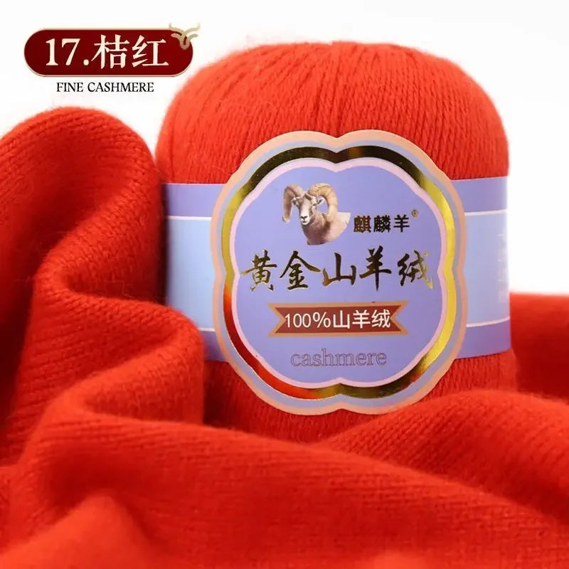 Fil de laine 100 cachemire pour optique moyenne ogo, écharpe, chaussettes, glafraîchement, chaud, 3 plis, crochet, doux pour la peau, 100% g/ensemble
