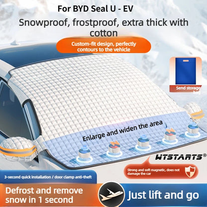 Pare-soleil pliable pour pare-brise de voiture BYD Seal U DM-i 2020-2025, protection contre les rayons UV, parasol, accessoires intérieurs