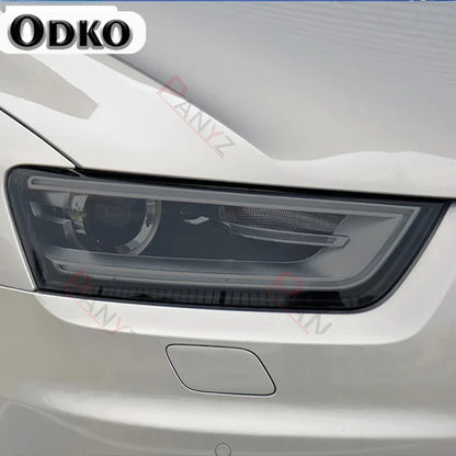 Film de protection pour phares de voiture, 2 pièces, pour Audi Q3 8U F3 2012-présent RSQ3 Sportback 2020, autocollant Transparent en TPU noir