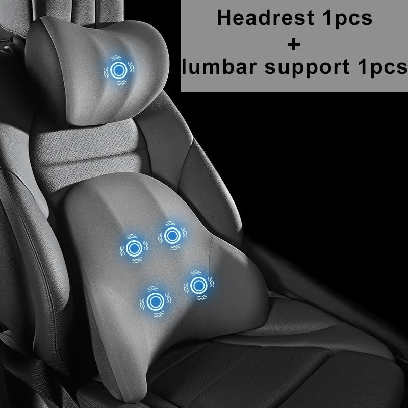 Oreiller cervical électrique pour voiture, vibration valide, support de voiture intelligent, coussin lombaire, siège, sauna, repos du dos