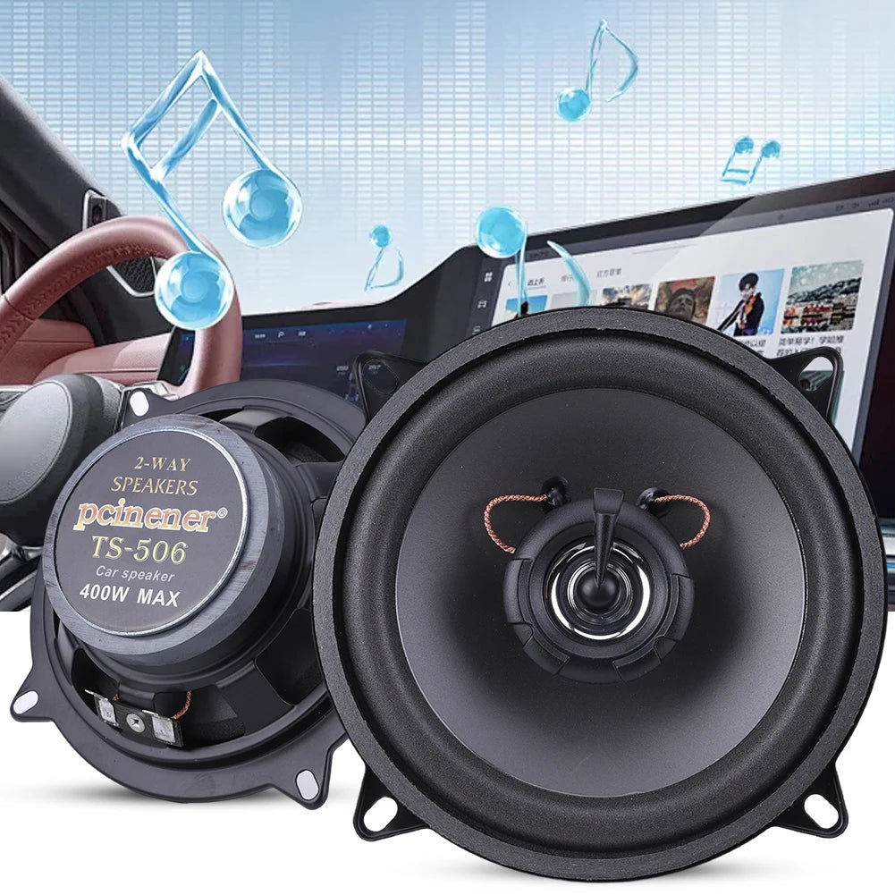 Nouveau 4/5/6 pouces haut-parleurs de voiture 12V 2 voies pleine fréquence voiture HiFi haut-parleur Coaxial 4 Ohms 300/400/500W Audio musique stéréo caisson de basses
