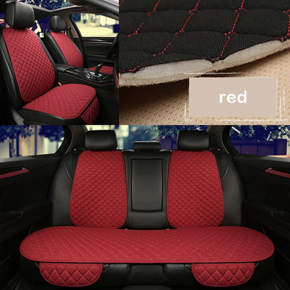 Housse de protection universelle pour siège de voiture, en lin, avant, arrière, été, tapis de coussin, berline, Suv, pick-up, accessoires d'intérieur de voiture