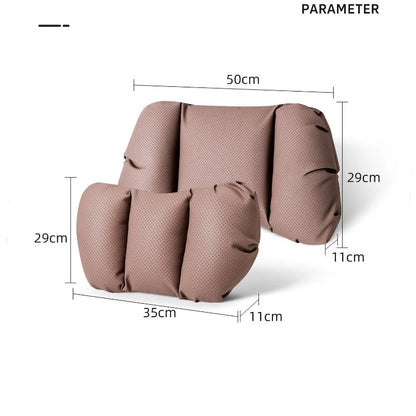 Coussin de tête de siège auto universel de haute qualité, oreiller de nuque en cuir perforé respirant, support lombaire pour voiture