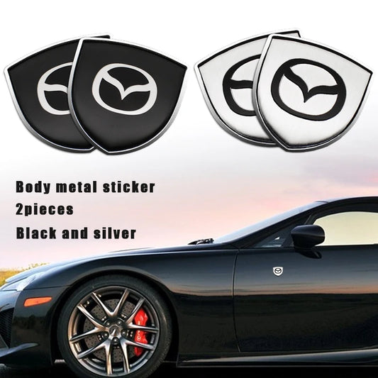 Autocollant de décoration de coffre de carrosserie de style voiture, emblème en métal 3D, Mazda CX5, MX, CX30, Angksela, Atez, MPE, CX3, 2017, Atenza 4, 1 ensemble, 2 ensembles