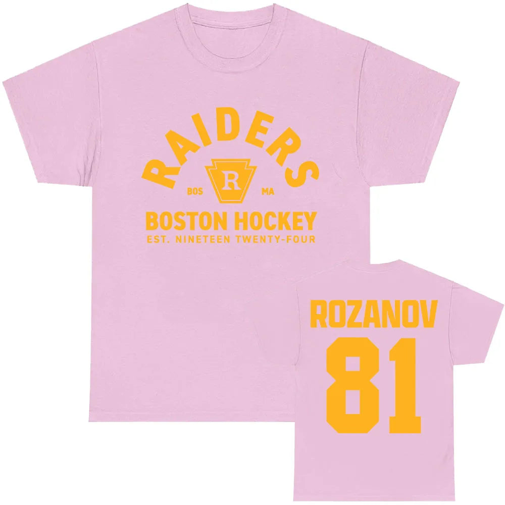 TV chauffé rénov Llya Rozanov 81 Boston Raiders T-shirt femmes hommes vêtements à manches courtes coton mode T-shirt imprimé graphique T-shirt