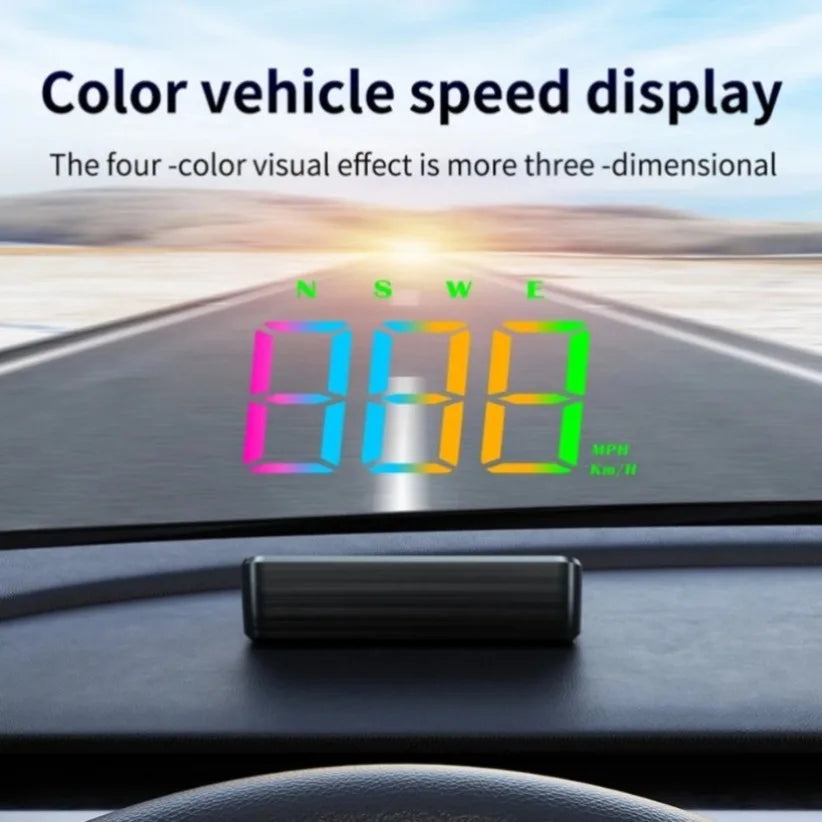 Système de projecteur de compteur de vitesse GPS de pare-brise de voiture HUD avec affichage haute définition alerte de survitesse affiche la vitesse Plug and Play