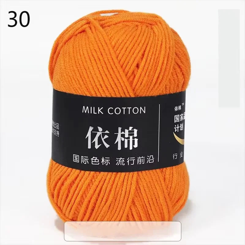 Nouveau 5 pièces 250g lait coton tricot laine fil couture teint Lanas pour Crochet artisanat pull chapeau poupées couture tricot outils