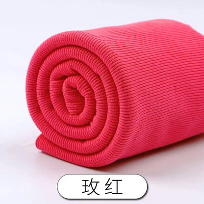 Tissu fileté élastique en coton, manches de sweat-shirt, col, ourlet, bord inférieur, tissu tricoté à revers élastique pour vêtements