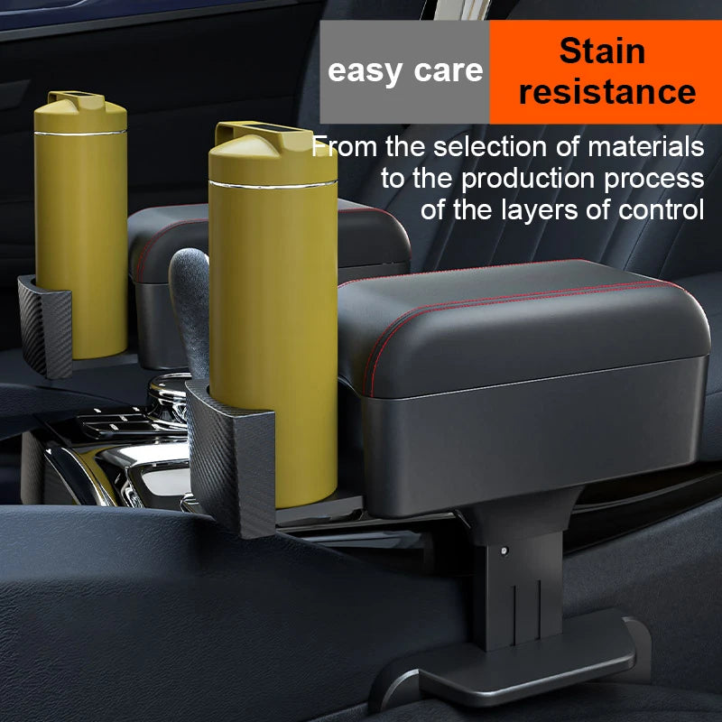 SEAMETAL – boîte d'accoudoir de voiture, organisateur de repose-coude à hauteur réglable, boîte de rangement universelle pour repose-bras intérieur, organisateur d'espace de siège