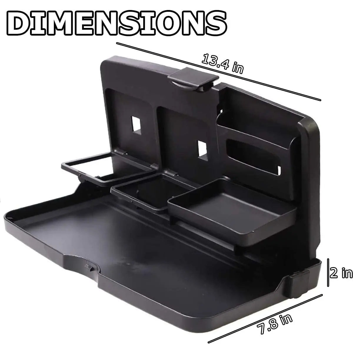 Table pliable pour siège arrière de voiture, plateau de repas multifonctionnel pour voyage en voiture avec porte-gobelet et poche de rangement, organisateur pour dossier de siège de voiture