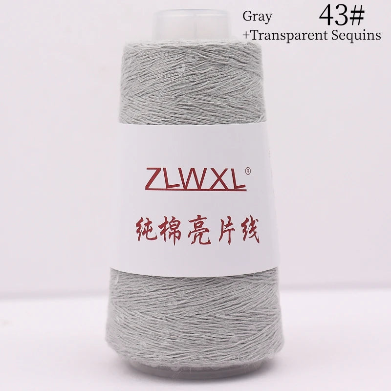   Блэк – fil de coton à paillettes, 100g, 800M, 3mm, décoration tricotée, crochet à la main, tricot jaune
