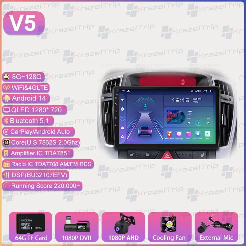 وحدة معالجة مركزية 8 Core FYT7862 مقاس 9 بوصات ستريو راديو للسيارة لسيارة كيا سيد 2006 - 2012 كاربلاي أوتو نظام تحديد المواقع العالمي راديو سيارة RDS 4G WIFI QLED FM