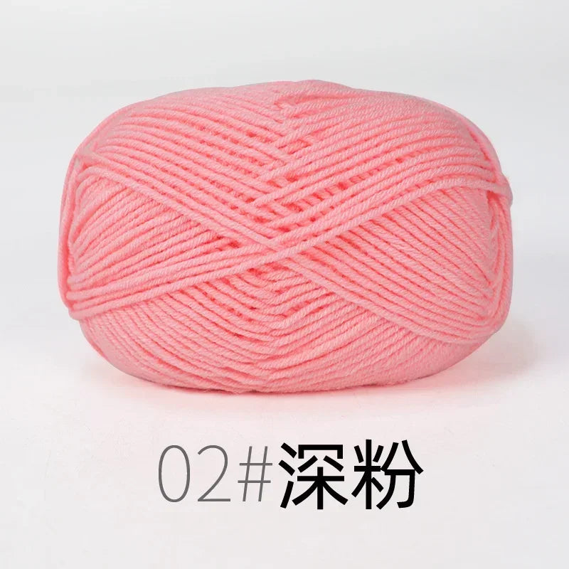 Fil de Lanas teint en coton au lait, 86 couleurs, 4 plis, pour bébé, chapeau, écharpe, pull, poupées, artisanat fait à la main