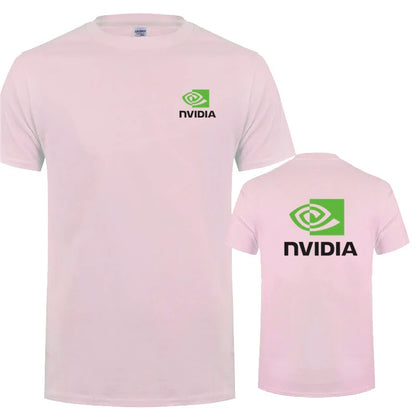 تي شيرت Nvidia رجالي صيفي بأكمام قصيرة قطن Nvidia تي شيرت رجالي كبير الحجم LH-033
