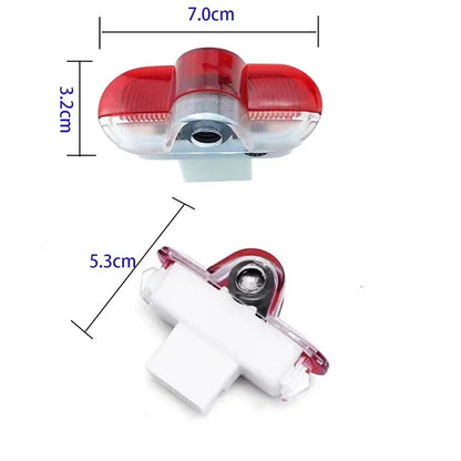 2 pièces porte de voiture bienvenue lumière Logo fantôme ombre projecteur lampe pour Skoda VRS Logo Octavia A5 MKII 2006 2007 2008-2013 accessoires
