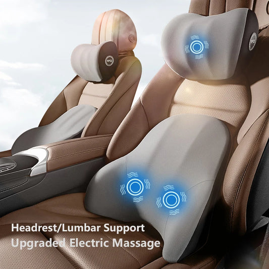 Appui-tête électrique simple lombaire pour voiture, Massage par Vibration, soutien lombaire, oreiller cervical, coussin lombaire, siège de voiture, intérieur de voiture