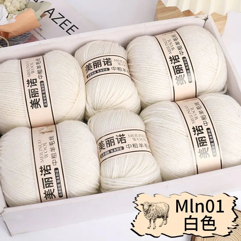 Fil de laine mi-épais pour chaussettes, tricot à la main, pull, pantalon, foulards, vêtements en cachemire mérinos, fil de Crochet doux pour bébé, 500 g/ensemble