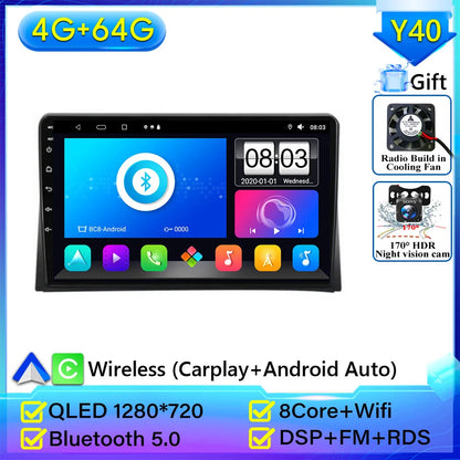 Pour Volkswagen Multivan T5 2003 2004 -2015 autoradio Carplay Navigation GPS Android Auto Android 15 affichage stéréo No 2din WiFi