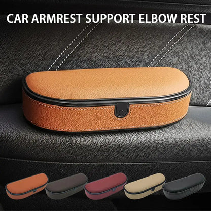 Support d'accoudoir de porte de voiture universel, hauteur réglable, coussin de rangement, accoudoir de voiture avec boîte en cuir PU souple, support d'accoudoir X2Y0