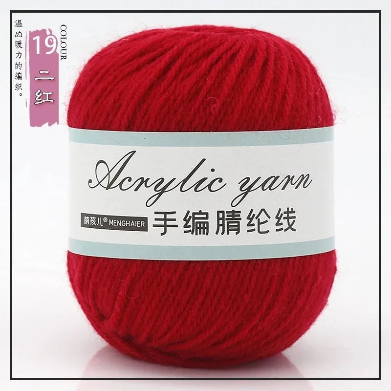 Fil tricoté en acrylique mélangé à 4 brins, avec crochet pour pull, chaussures, pantoufles, écharpe, démarreur tissé à la main pour débutants