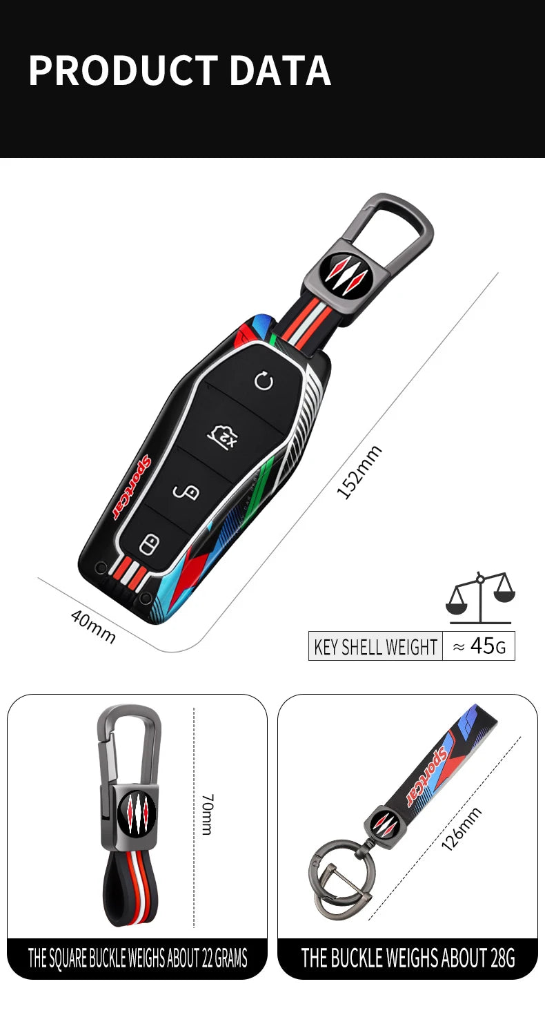 Porte-clés de voiture en alliage de Zinc, pour BYD Han Ev Tang Dm/Qin PLUS/Song Pro/MAX/Yuan Dolphin E2, coque de protection de décoration de clé de voiture