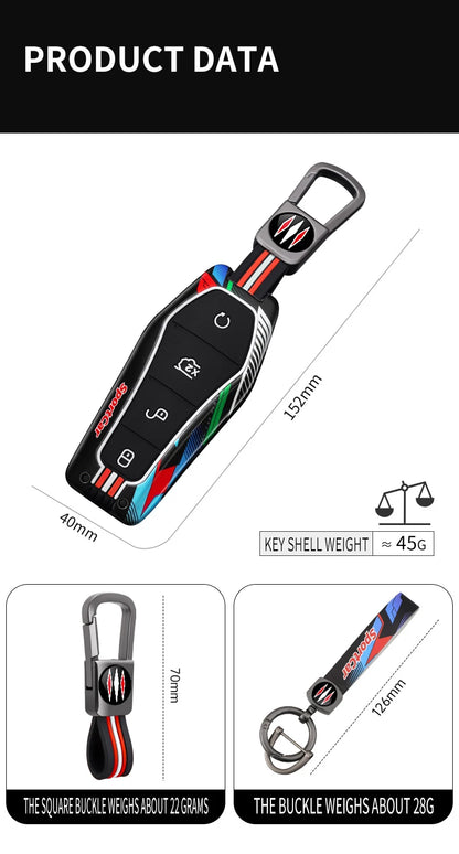 Porte-clés de voiture en alliage de Zinc, pour BYD Han Ev Tang Dm/Qin PLUS/Song Pro/MAX/Yuan Dolphin E2, coque de protection de décoration de clé de voiture