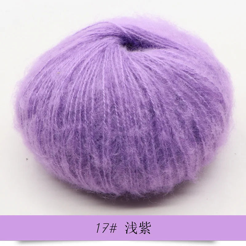 Fil Mohair tricoté à la main, 25g, 1 pièce, ligne de laine chaude au Crochet, pull shwal, écharpe