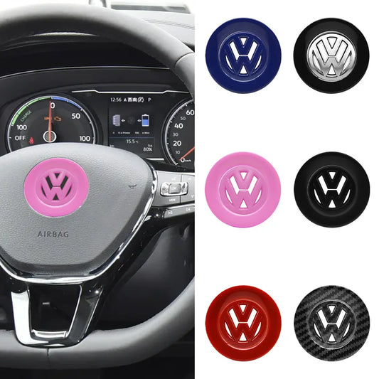 Autocollant emblème de volant de voiture ABS 40mm 61mm, pour Volkswagen VW GTI Polo Golf Caddy Jetta Sharan Passat Logo Badge accessoires
