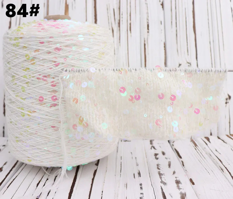 Fil à paillettes spécial 300, 900M, 100% coton, 6mm + 3mm, accessoires pour vêtements, bricolage, poupée de chiffon, fil à tricoter
