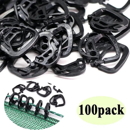 Clips de fixation en plastique pour toile d'ombrage, crochets de suspension, pinces à boucle pour filet pare-soleil, filet anti-oiseaux, serre de jardin