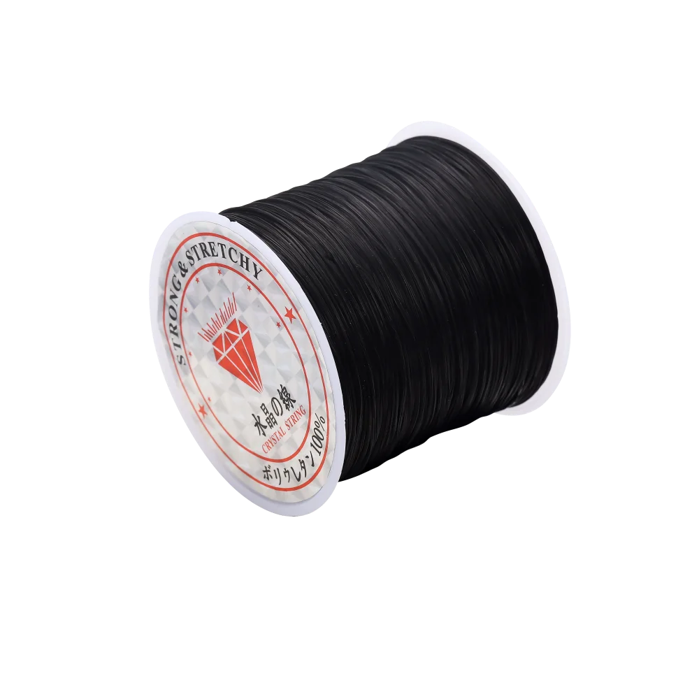 Fil élastique rond en cristal, 10 mètres, 0.7mm, cordon extensible en caoutchouc et Nylon pour la fabrication de bijoux, Bracelet de perles