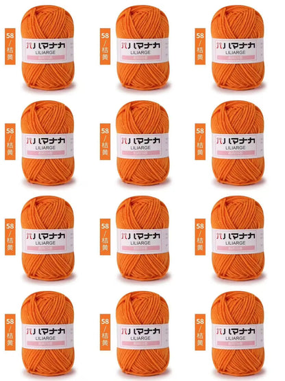 12 pièces 300g fil de lait fait à la main grossier bricolage tissage boule de fil pour pull chapeau écharpe et autres vêtements doux Crochet fil à tricoter