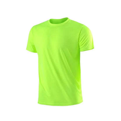 T-Shirt à manches courtes pour hommes, séchage rapide, course à pied, évacuation de l'humidité, col rond, exercice d'entraînement, chemise de Sport, hauts légers