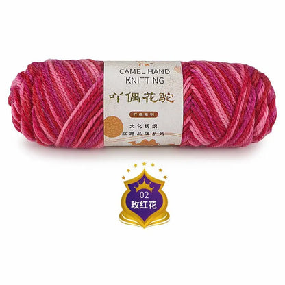 Fil de Barrage pour Ogo Tricot en Coton Mélangé, Peigné, Crochet Arc-en-ciel, DIY, Pull, Chapeau, 3mm, 100g