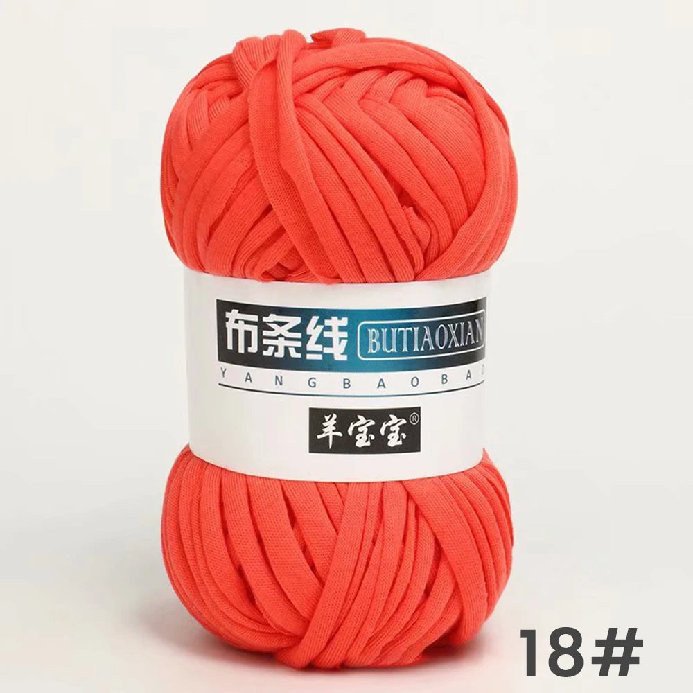 Fil épais de 100g, tissu coloré Super doux, bande de fil pour tricoter à la main, sac tissé, panier de tapis, matériel tricoté à la main, bricolage