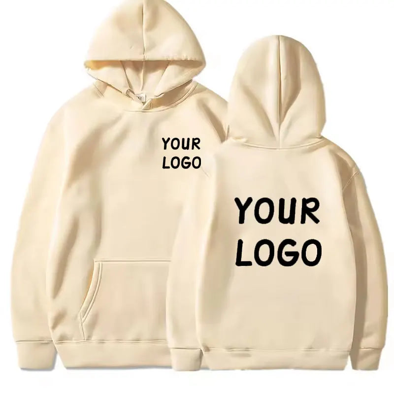Sweat à capuche décontracté pour hommes et femmes, personnalisé avec votre LOGO, couleur unie, chemise de sport personnalisée de rue, cadeau personnalisé, DIY