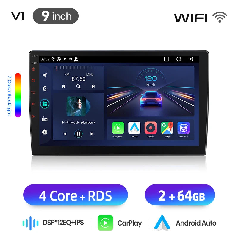 Junsun Android Auto autoradio pour citroën C2 C3 2001 2002 2003 2004-2010 multimédia sans fil CarPlay SWC GPS Navi RDS DSP FM