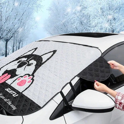 Pare-soleil de pare-brise de voiture, bouclier de fenêtre d'hiver, couverture antigel et antigel, couverture de pare-brise avant, tissu de neige, pare-soleil de voiture
