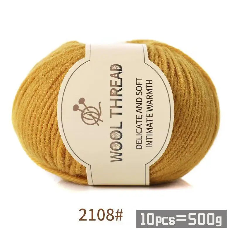 500g 290 Fil de laine d'alpaga peigné moyennement grossier, kit de matériel de tricot fait à la main chaud et à la mode pour l'automne et l'hiver, plusieurs couleurs de boules de fil pour fabriquer des pulls, des foulards